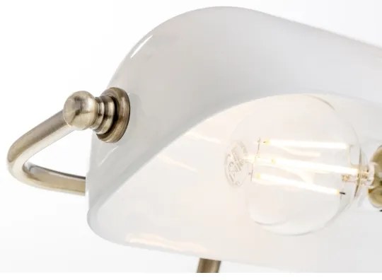 Brilagi - BANK OFFICE asztali lámpa 1xE27/60W/230V réz/fehér