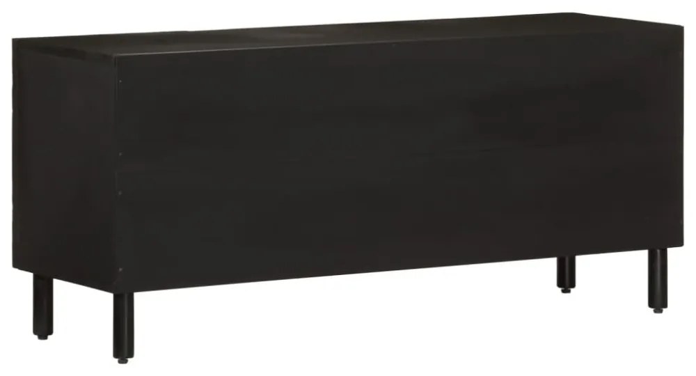 fekete tömör mangófa TV-szekrény 105 x 33 x 46 cm