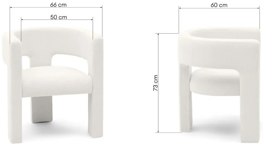 Fehér design fotel ALPAH B