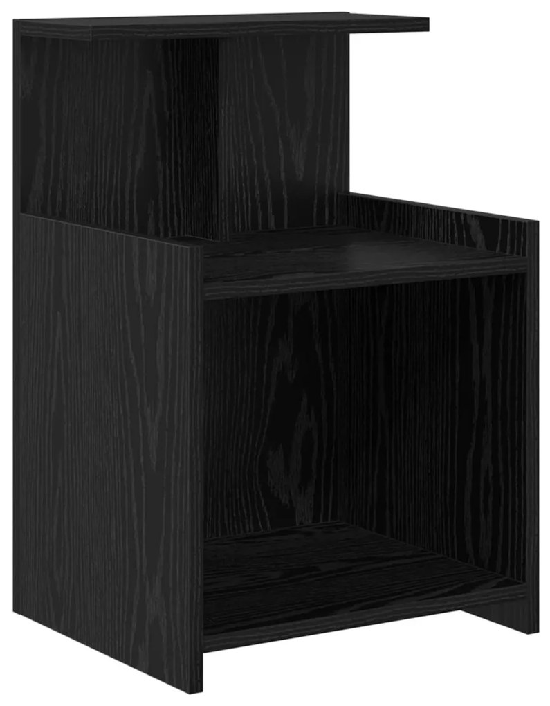 Éjjeliszekrény 2 pcs Musta tammi 40 x 35 x 60 cm Faanyag