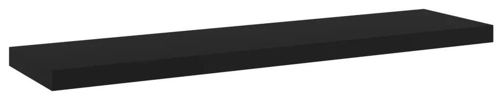 4 db fekete szerelt fa könyvespolc 40 x 10 x 1,5 cm