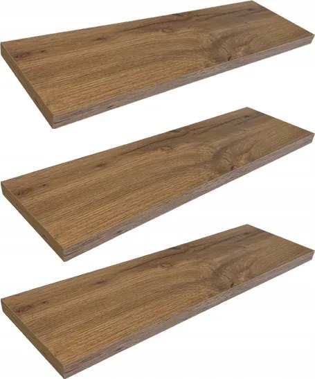 Falra Akasztható Polc 50 CM Wotan Tölgy 3 Db