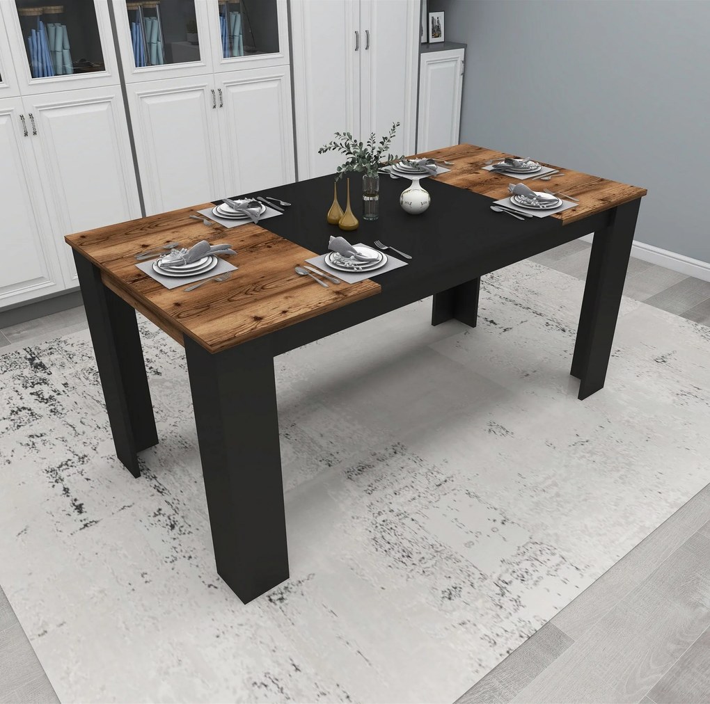 Étkező asztal Line - Light Walnut, Black