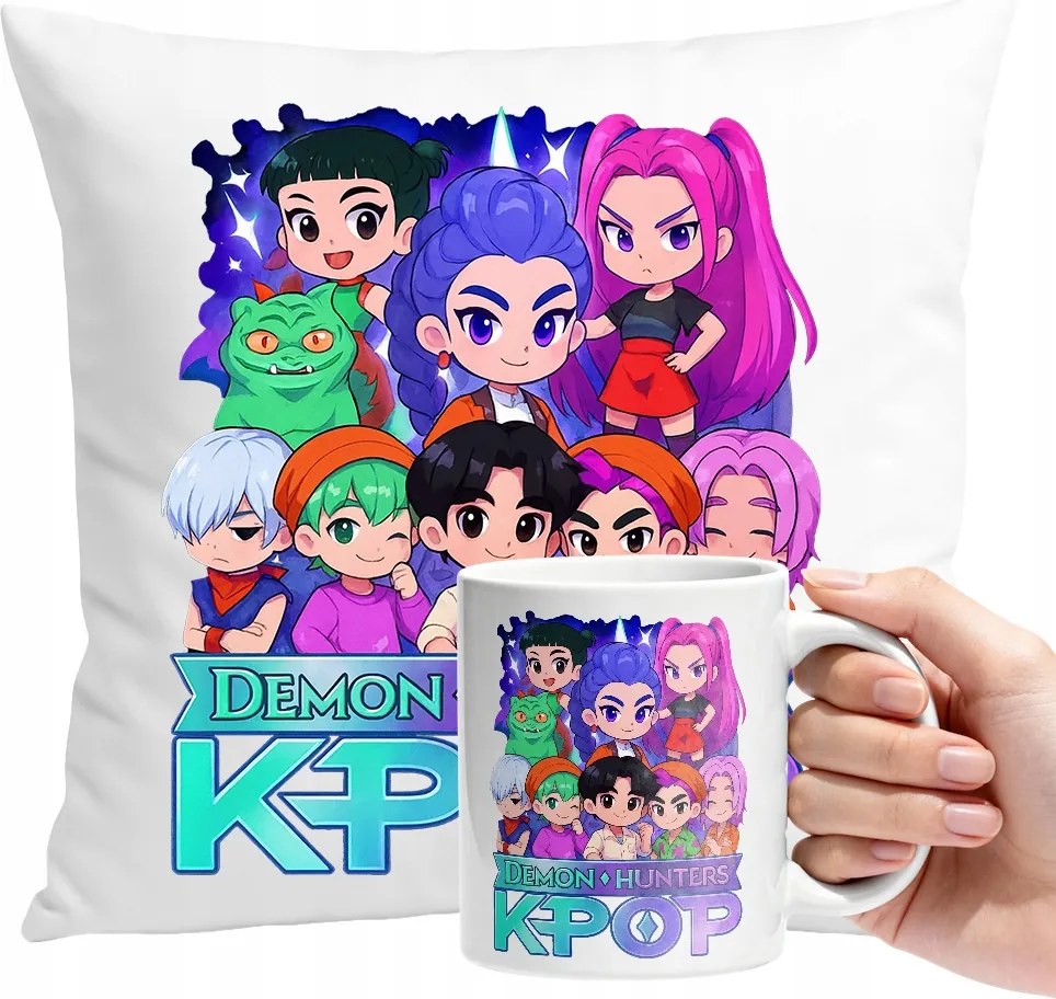 Bögre Szett Párna K-pop Démonvadász Születésnap Ajándék Szöveg