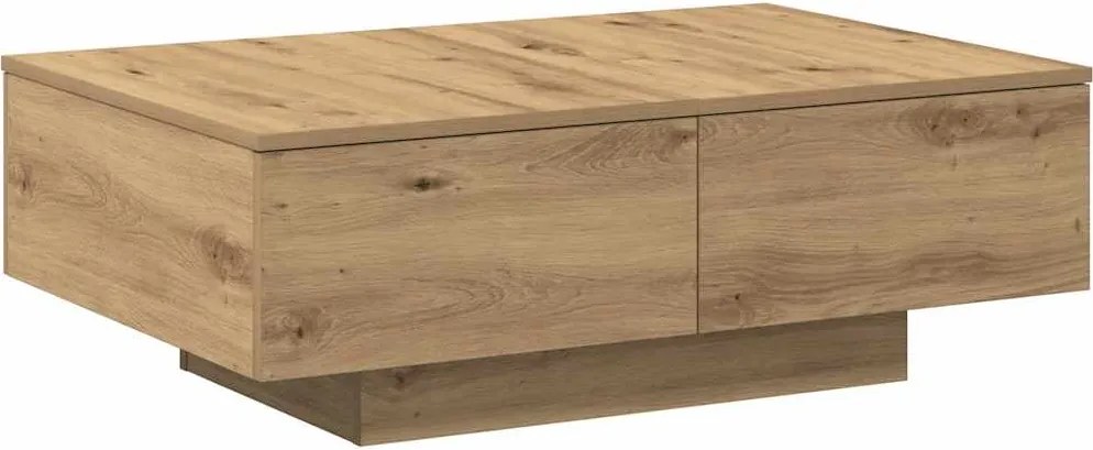 vidaXL kézműves tölgy színű szerelt fa dohányzóasztal 90 x 60 x 31 cm