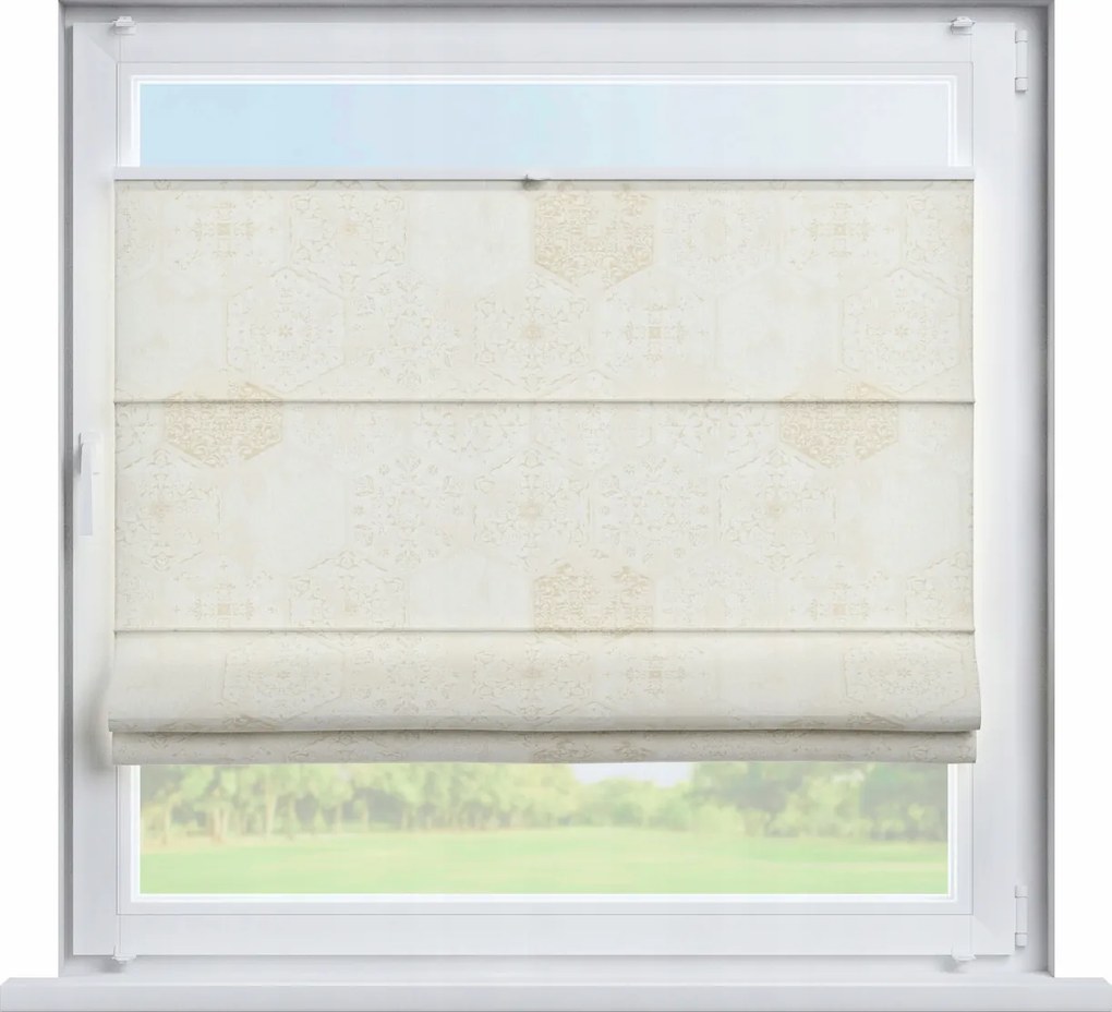 Dekoria Sycylia római roló, pliszírozott, 130x170 cm, fehér