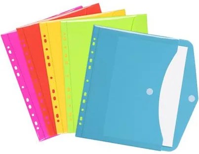 Irattartó tasak, A4, PP, patentos, VIQUEL Happy Fluo, vegyes színek (IV151731)