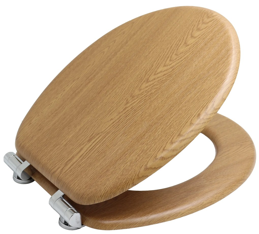 BISK Erga, WC-ülőke MDF-ből, lassan záródó, natúr tölgy, ERG-08223