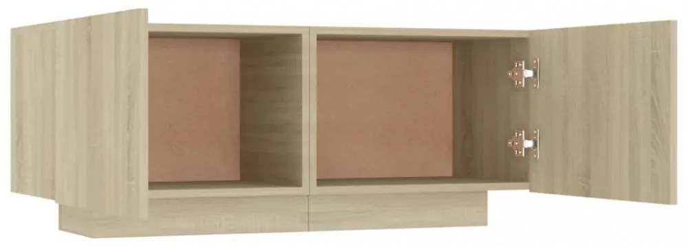 sonoma tölgyszínű szerelt fa TV-szekrény 100 x 35 x 40 cm