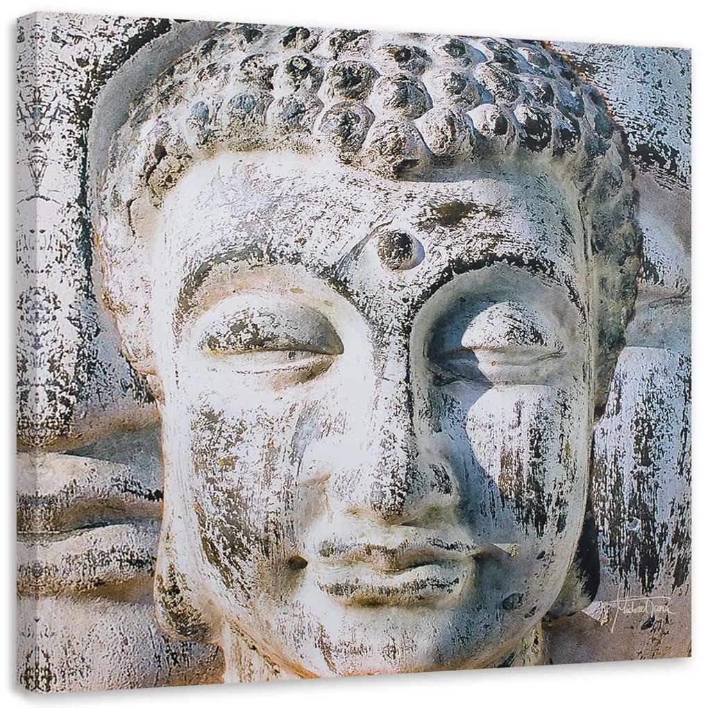 Gario Vászonkép Buddha szobor a falban Méret: 60 x 60 cm