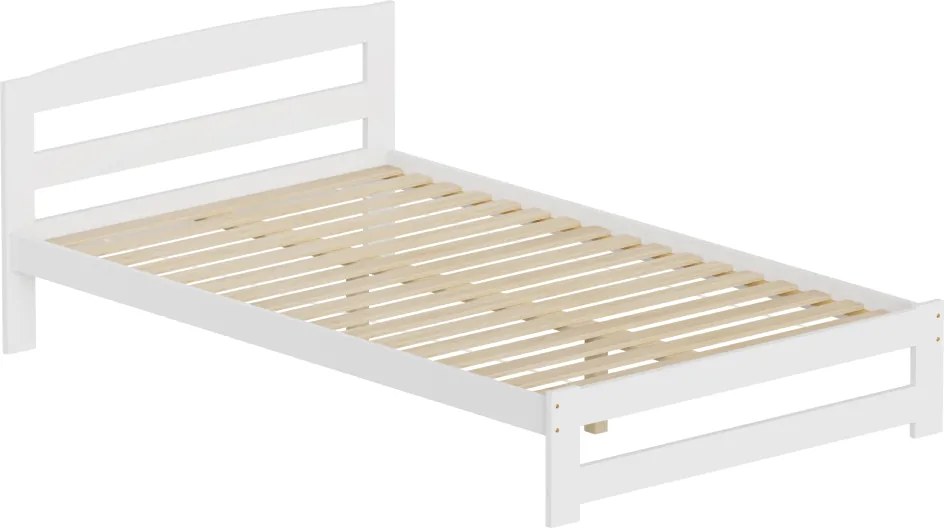 Ágy ágyráccsal, fehér, 120x200, AZRA