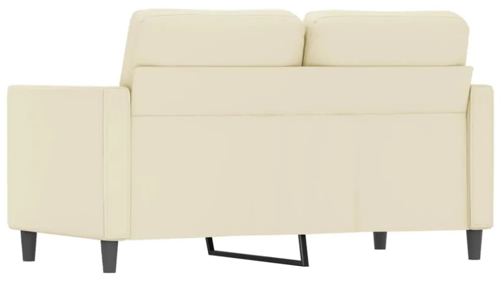 2 személyes krémszínű műbőr kanapé 120 cm