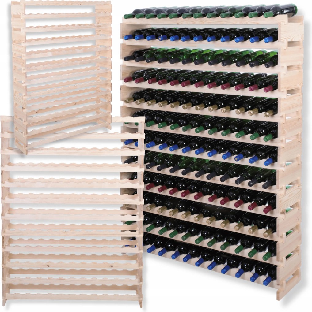 144 palackos állvány 12x12-es moduláris bortartó állvány építőkockák