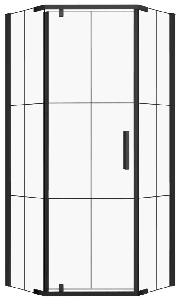 Metro szögletes nyílóajtós zuhanykabin zuhanytálca nélkül