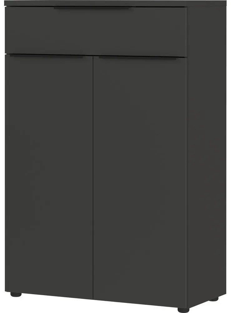 Antracitszürke magas komód 81x120 cm Mailand – Germania