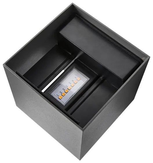 Nordlux - LED kültéri fali lámpatest MILDA LED/4,9W/230V IP44 antracitszürke