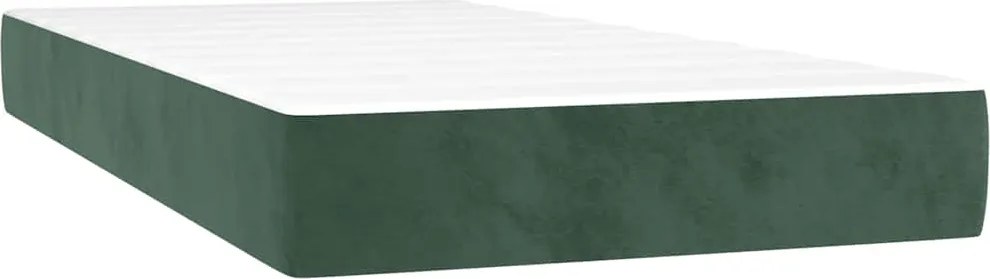 vidaXL sötétzöld bársony zsebrugós matrac gyerekeknek közepes keménységű 80 x 160 cm