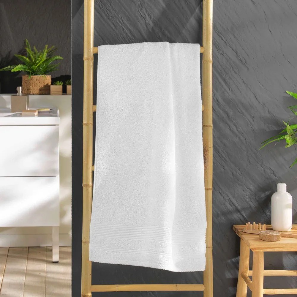 Fehér frottír pamut fürdőlepedő 70x130 cm Tendresse – douceur d'intérieur