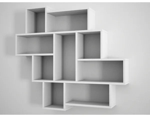 Fali polc PAROLA 103,5x115,5 cm fehér
