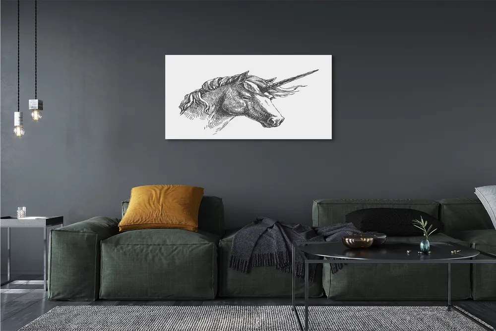 Canvas képek rajz egyszarvú 140x70 cm