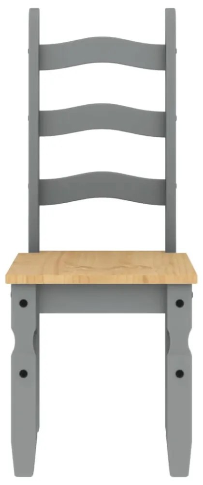 Corona 2 db szürke tömör fenyőfa étkezőszék 42 x 47 x 107 cm