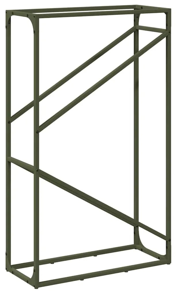 olívazöld hidegen hengerelt acél tűzifatároló 60x25x100 cm