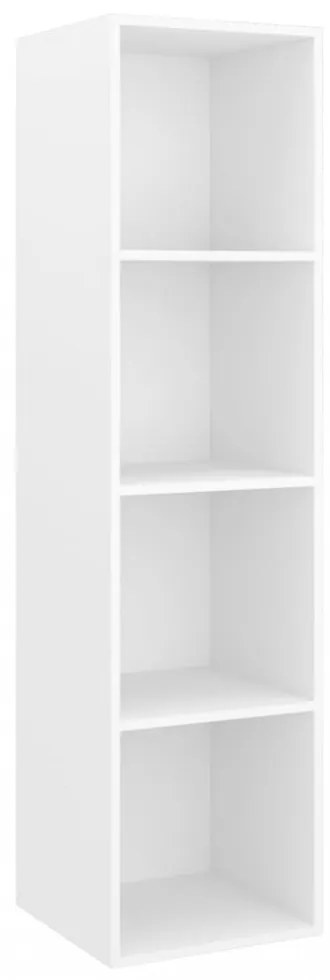 fehér szerelt fa falra szerelhető TV-szekrény 37x37x142,5 cm