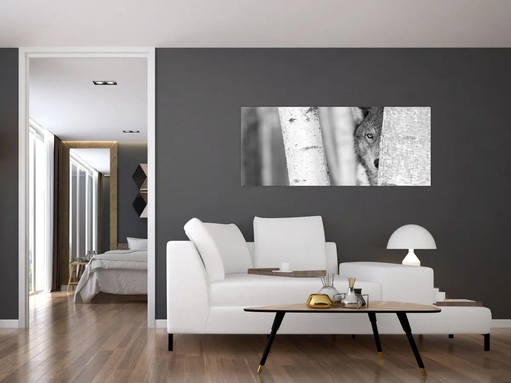 Kép - Farkas az erdőben (120x50 cm)
