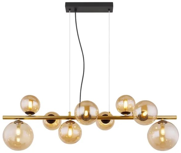 Globo 56135-9H - LED Csillár zsinóron RIHA 9xG9/3W/230V sárgaréz