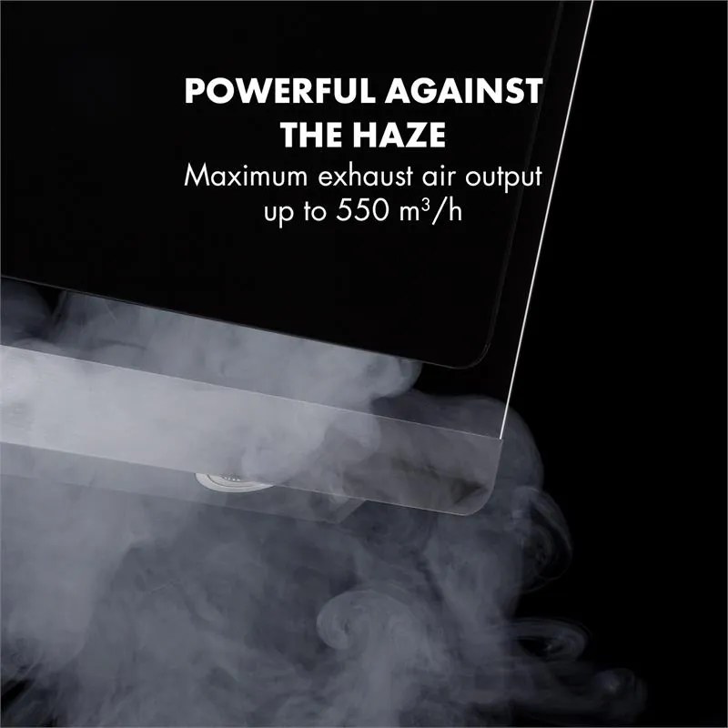 Klarstein Aurora Eco 60, páraelszívó, 550 m³/h, LED kijelző, fekete