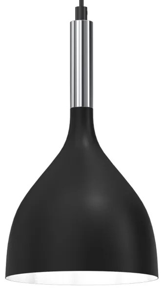 Csillár zsinóron NOAK 3xE27/15W/230V fekete/króm