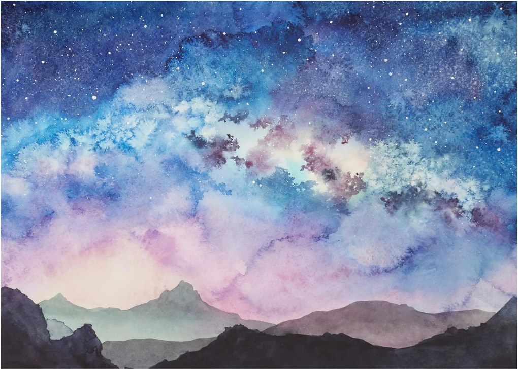 Kép - Milky Way, akvarell (70x50 cm)