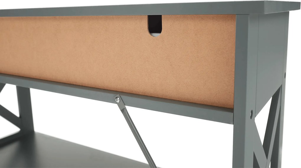 Konzolasztal, szürke, LOMIR