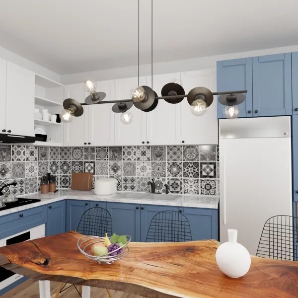 Csillár zsinóron TOKEN 8xE27/15W/230V fekete