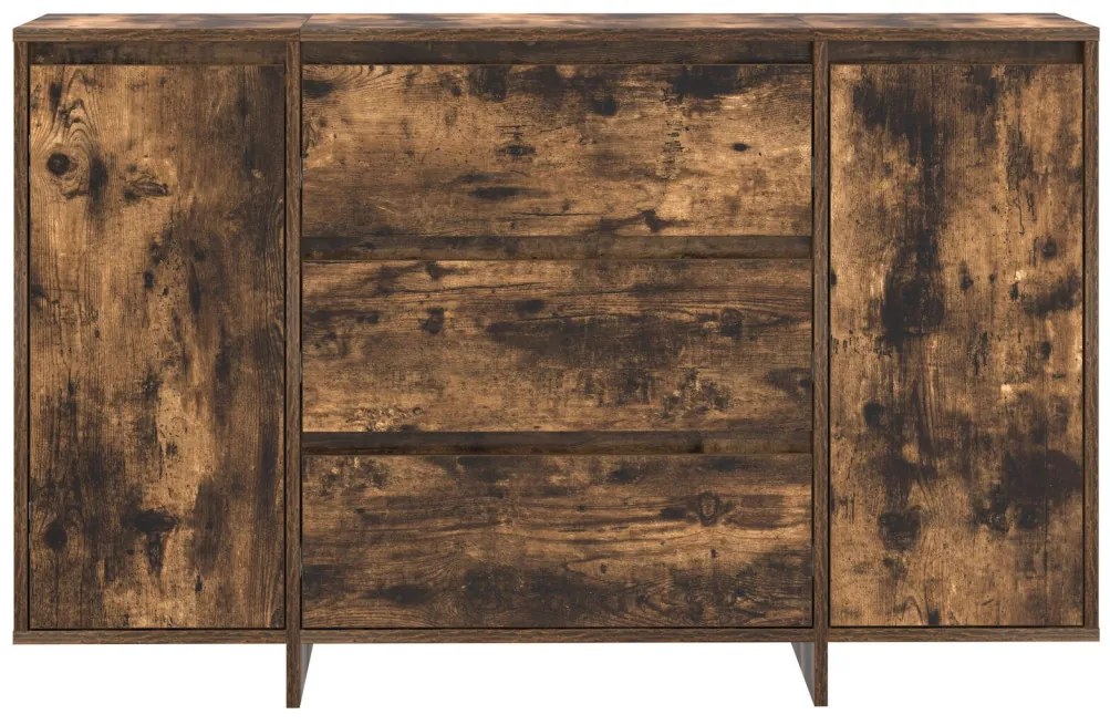 Füstölt tölgy oldalszekrény 120x41x75 cm Mérnöki fa