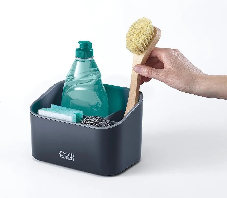 Sötétszürke műanyag mosogatóeszköz tartó SinkStore – Joseph Joseph