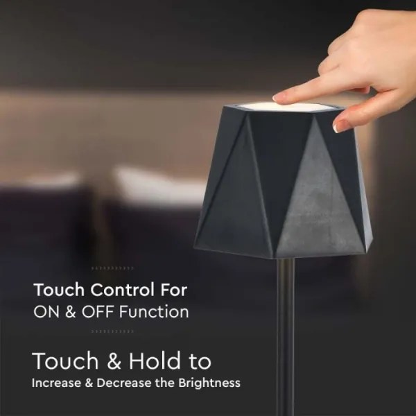 LED Dimmelhető Asztali lámpa tölthető LED/4W/5V 3000-6000K 1800 mAh fekete