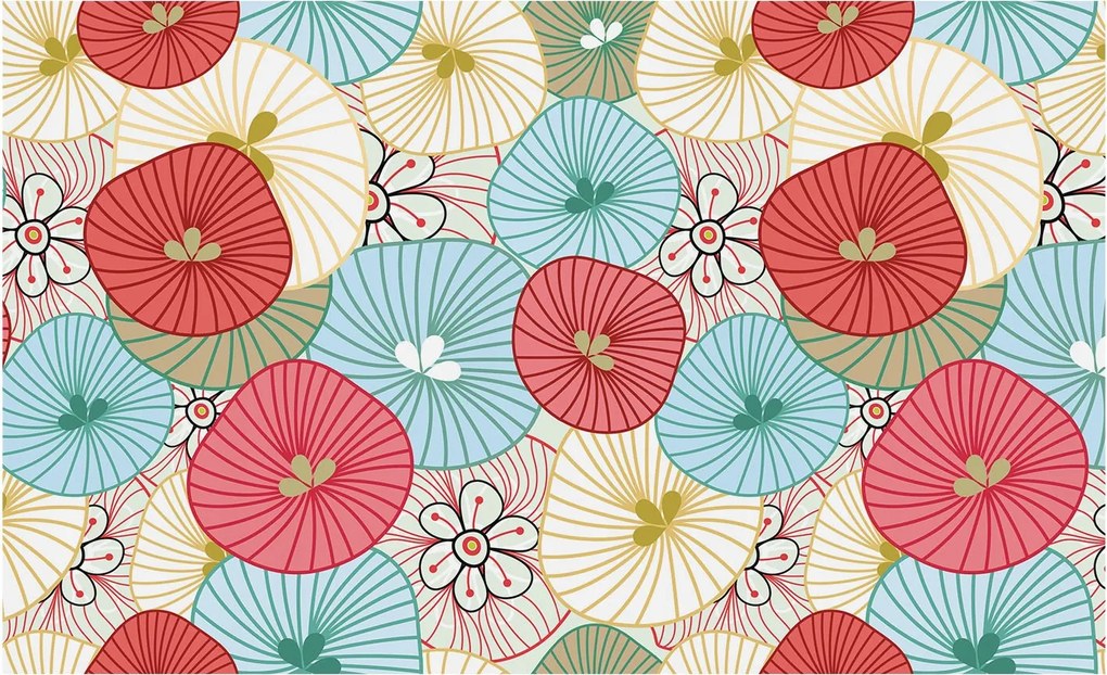 Flizelin fotótapéta Flizelin Design Virágmintás 416x254 Ragasztó