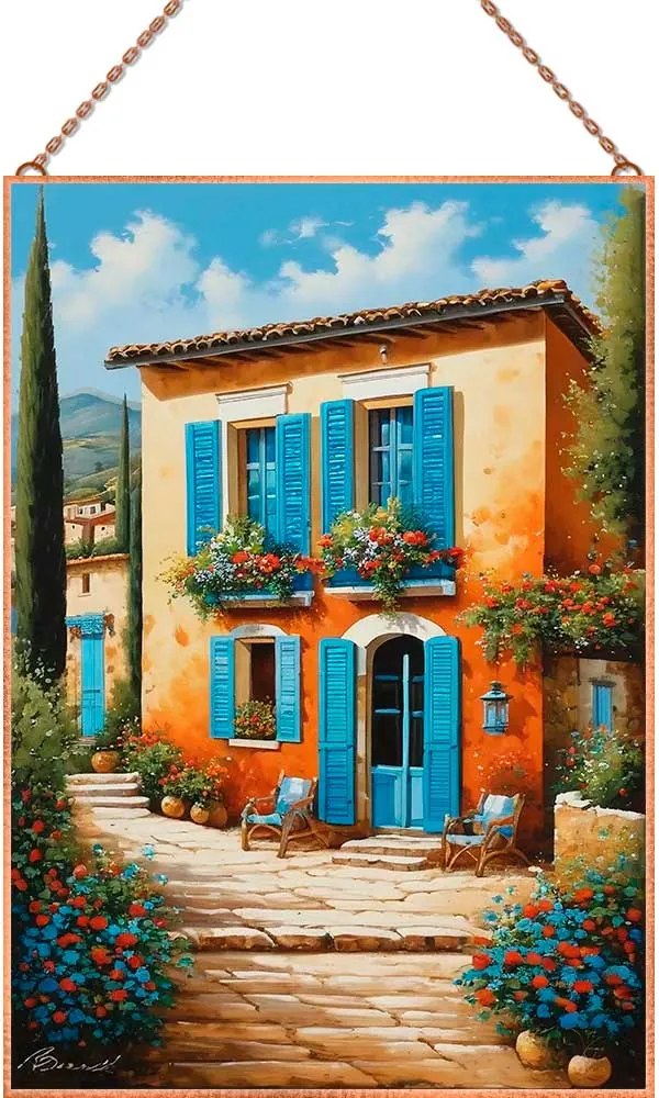 Toscana üvegkép, falikép
