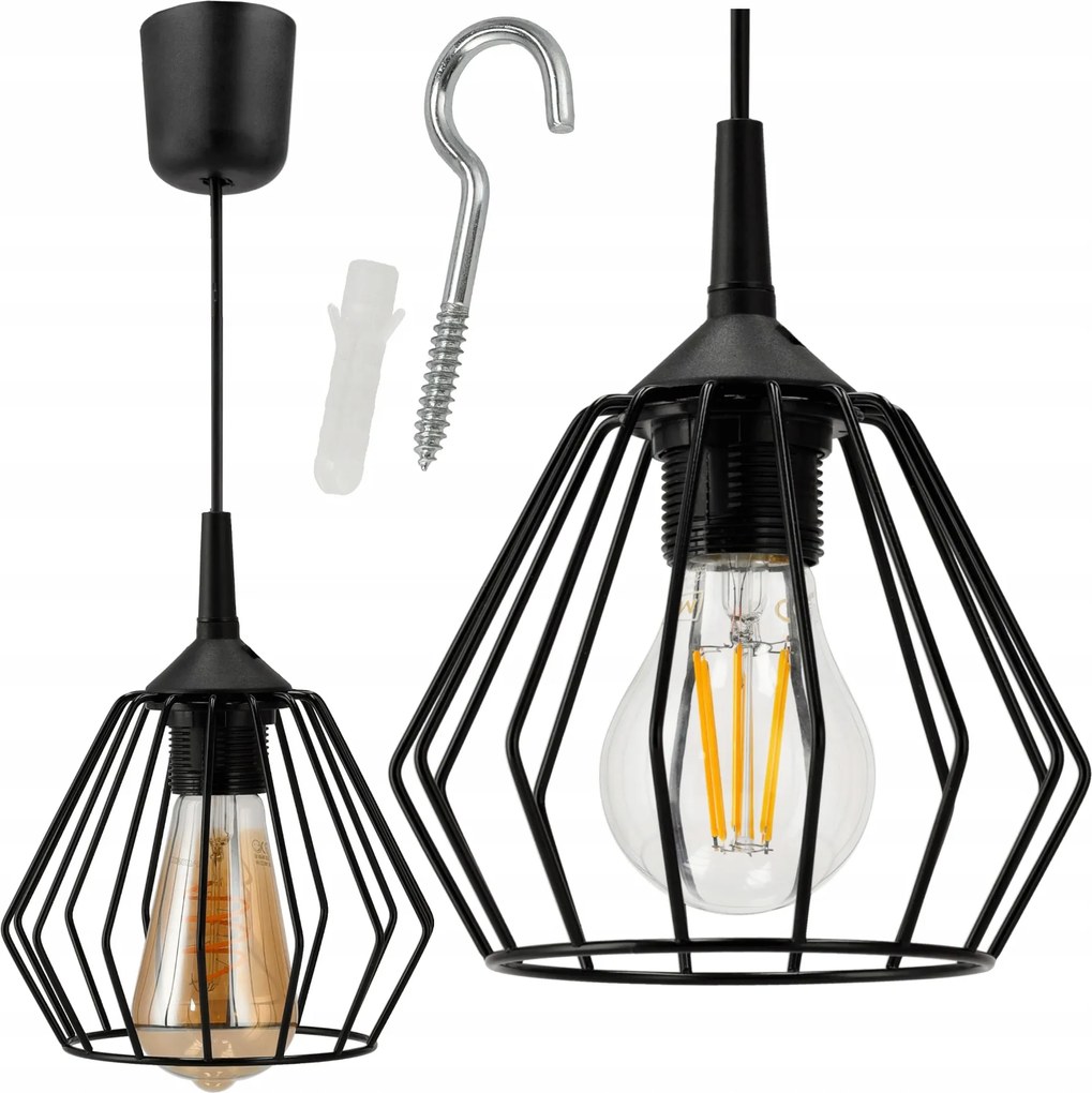 Mennyezeti Függőlámpa Led Csillár E27 Állítható 0-100cm Alumínium Lámpabúra