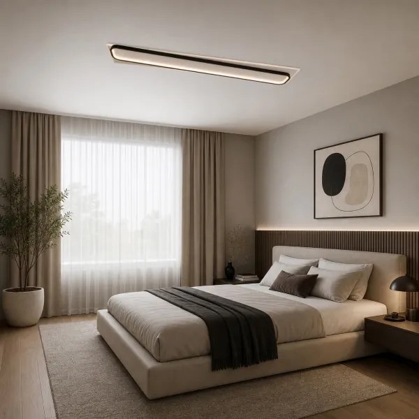 BRILAGI - LED dimmelhető mennyezeti lámpa OUTLINE LED/90W/230V 18x100 cm fehér/fekete + távirányító