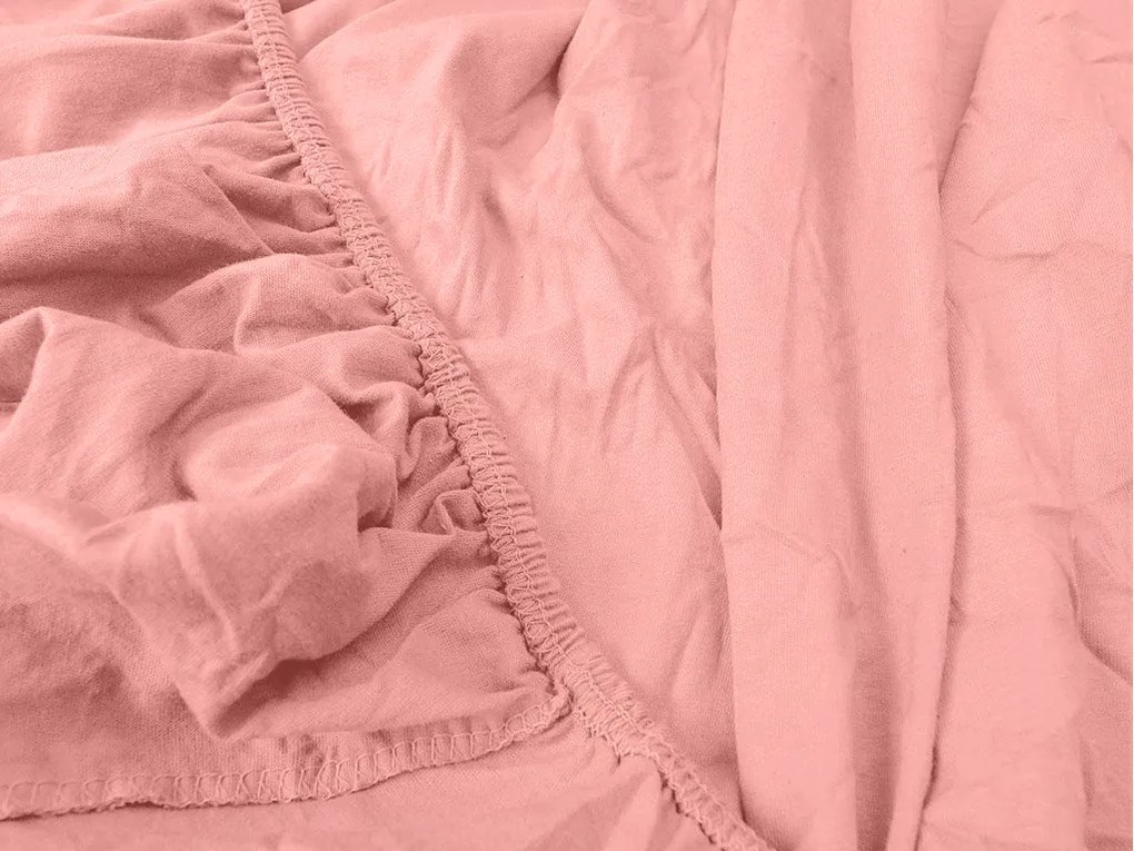 Jersey lepedő EXCLUSIVE korallszínű 180 x 200 cm
