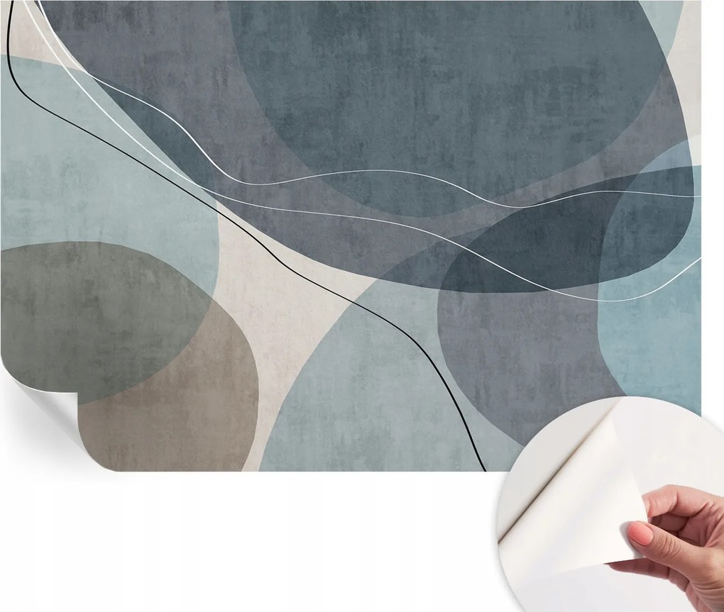 Divatos öntapadós fali tapéta furnér modern absztrakt 104x70 cm