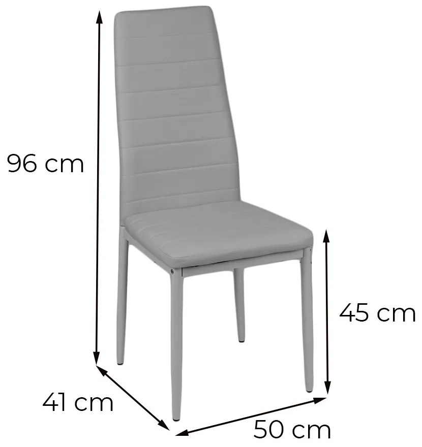 Verna 4+1 étkező garnitúra szürke-szürke