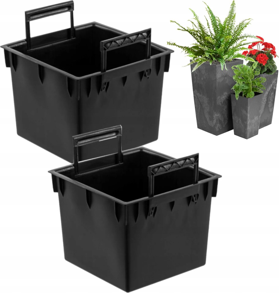 Virágtartó utántöltő kpl 2db 13 L Prosperplast H virágtartó fogantyúval 50 cm