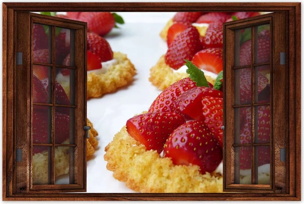 Poszterek 90x60 Eper desszert