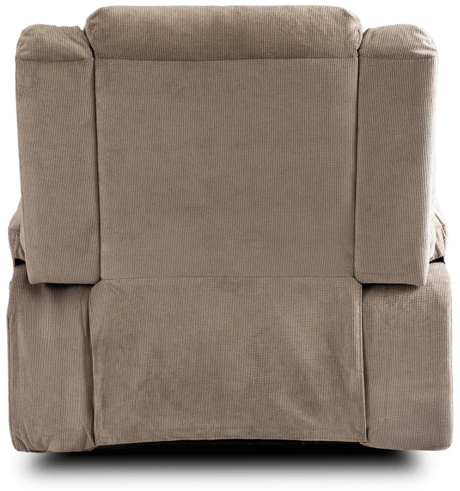 Elektromosan Vezérelhető Masszázsfunkciós Relaxfotel Bézs Kordbársony Kárpittal. JASPER