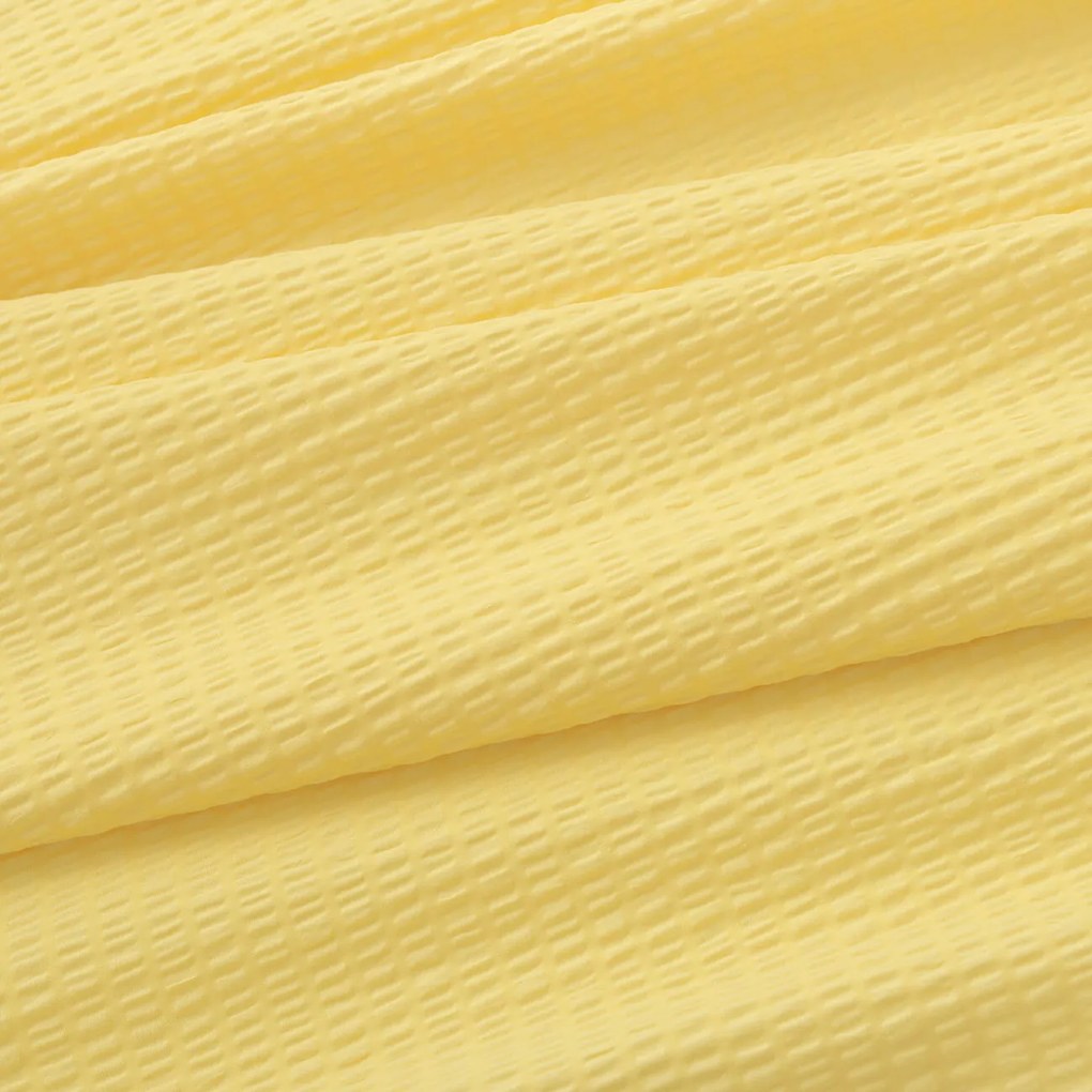 Goldea krepp ágyneműhuzat - sárga 140 x 200 és 70 x 90 cm