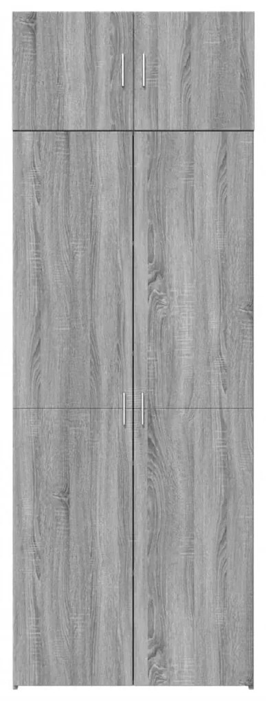 szürke sonoma színű szerelt fa tárolószekrény 80x42,5x225 cm