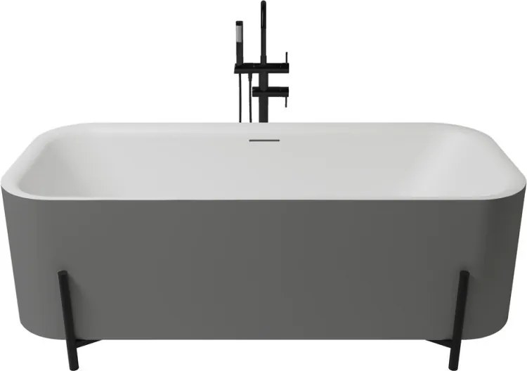 Aura szabadonálló kád_75x170_Cemento/Blanco Mate